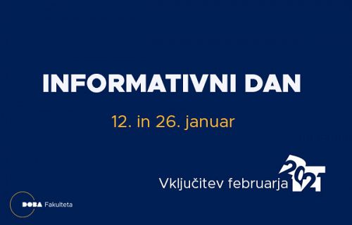 Online informativni dan DOBA Fakultete